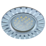 Светильник Ecola MR16 DL3183 GU5.3 встр. литой (скрытый крепёж лампы) Полоски по кругу Матовый хром/Алюминий 23х78